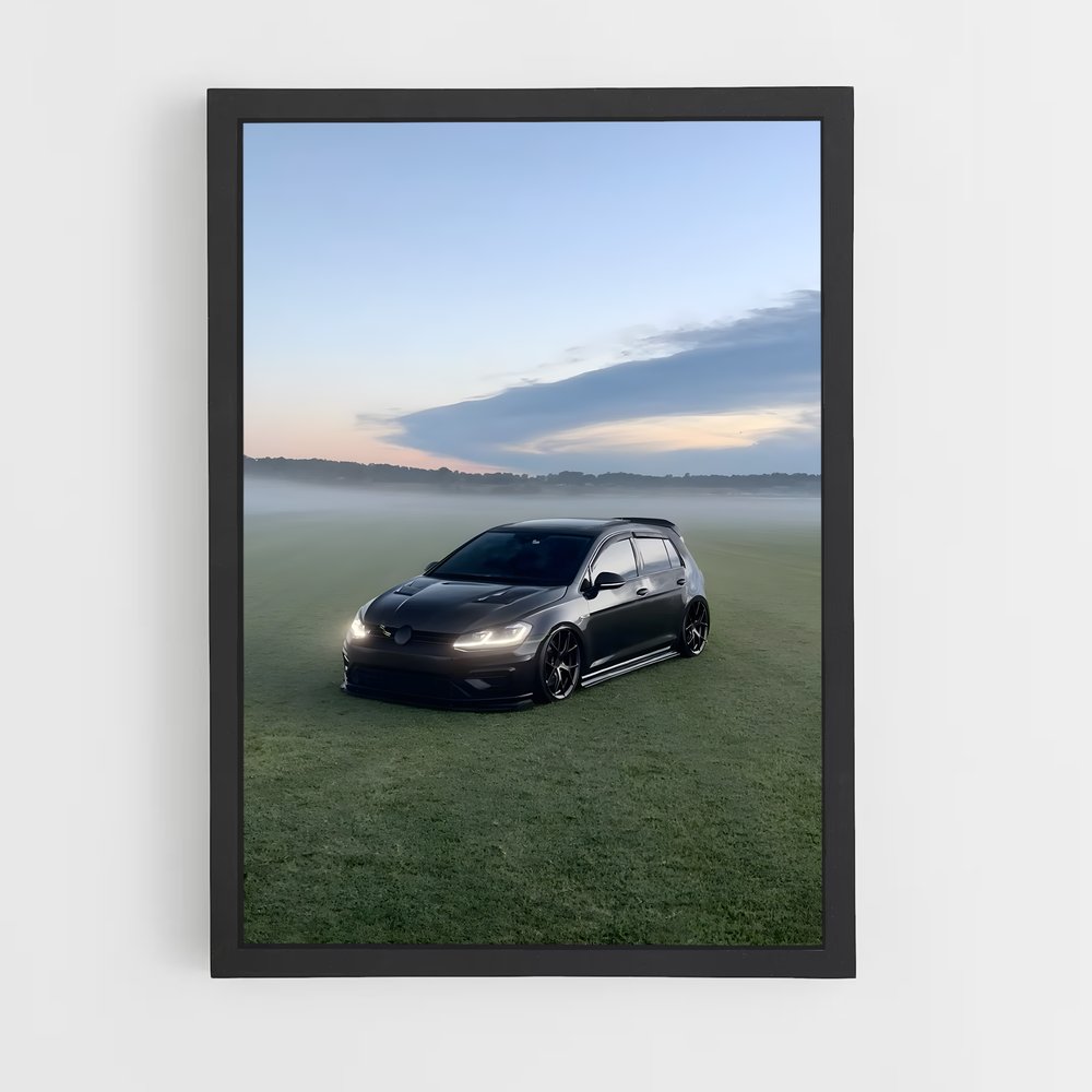 Poster Golf Noir Émeraude – affiche Volkswagen (vue 2)